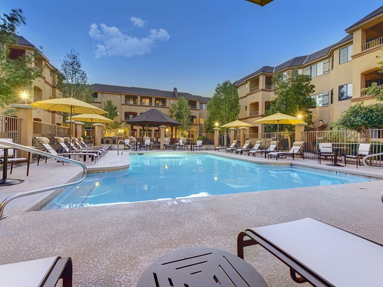 Pool & Pool Patio at Prescott Lakes Apartments in Prescott, AZ